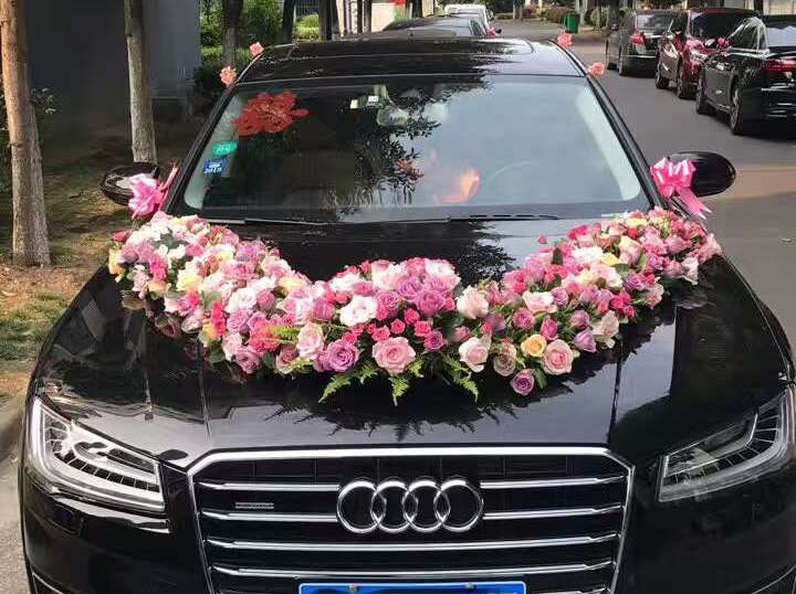 頭車花V字形，愛情甜甜蜜蜜，白頭偕老