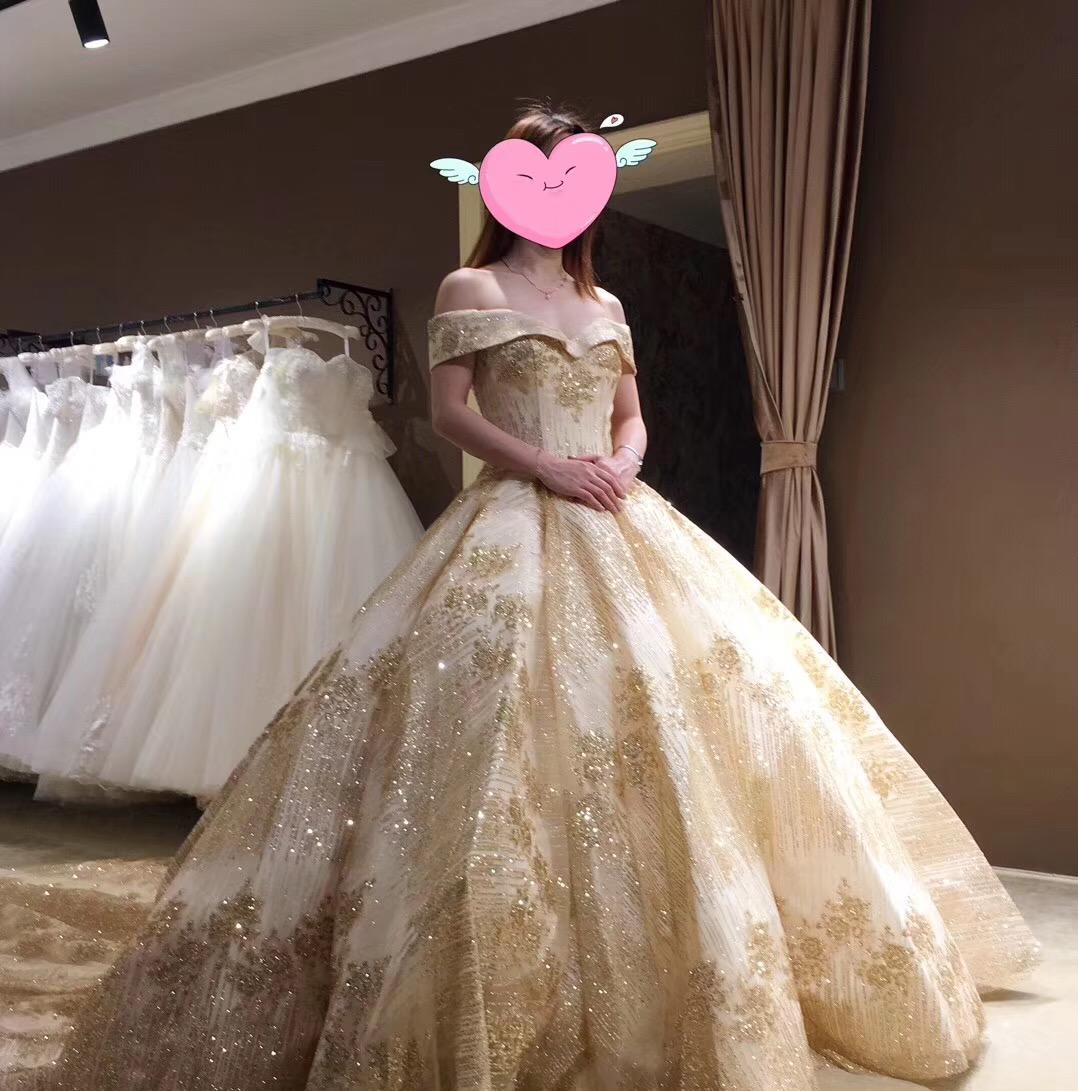 【巴洛克】奢华重工纯手工系金色婚纱