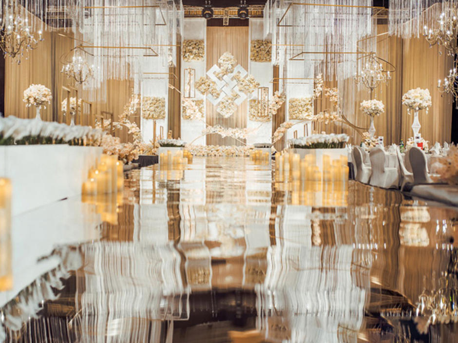 【明星同款】爱恋奢华香槟色系浪漫主题婚礼