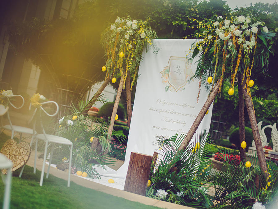 和韵 · 小清新婚礼 柠檬主题户外婚礼