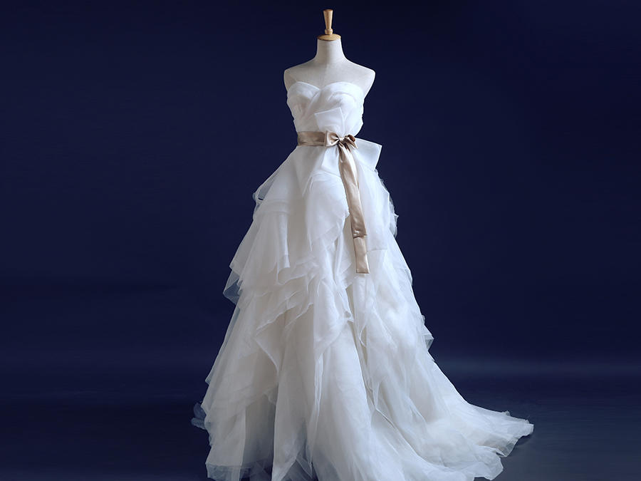 【秒杀】Rosemary欧根纱多层小拖尾