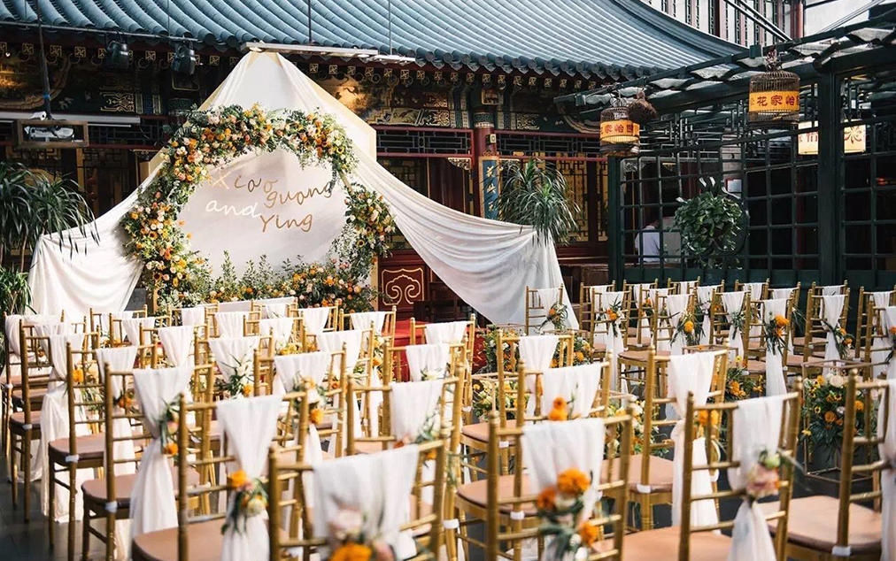 友缘婚礼策划；露台户外婚礼