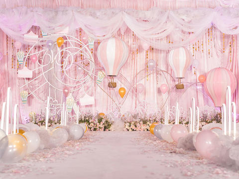【花堂喜事】—Pick浪漫粉婚礼，乘坐爱的热气球