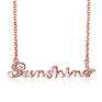 【sunshine】玫瑰18k金钻石项链