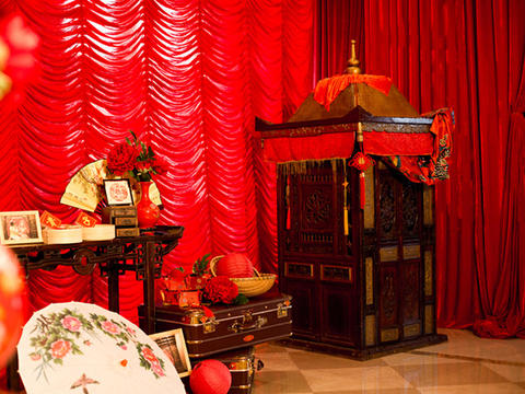 中式大红色 喜庆中国婚礼 传统