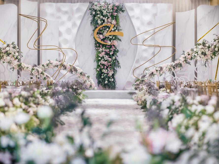纯粹美好、素雅清爽的婚礼现场