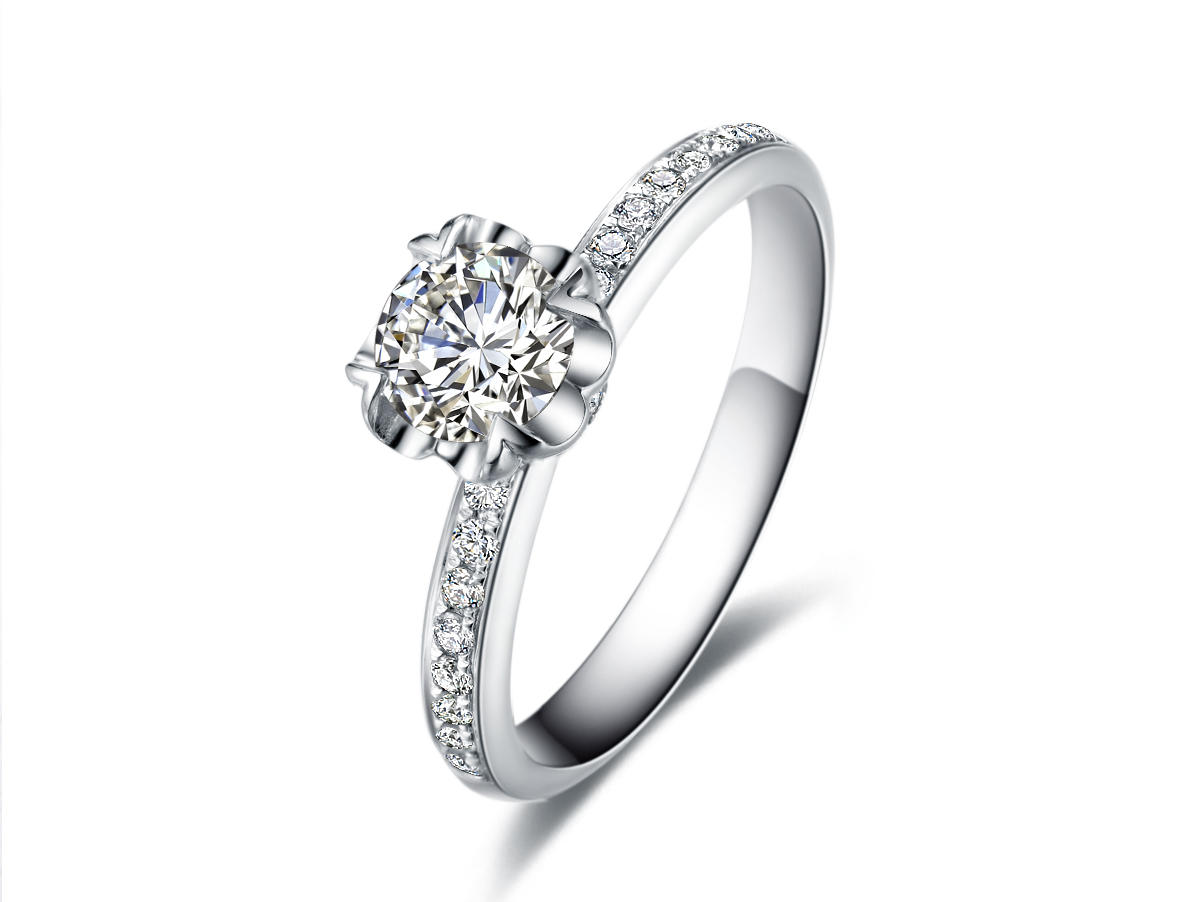 钻戒定制 30分 D色 VVs净度