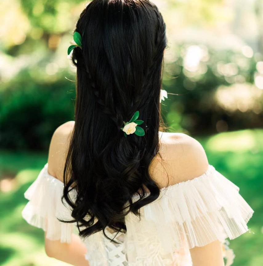 缪丝个性婚纱  一字肩显瘦小仙女款出门纱外景纱