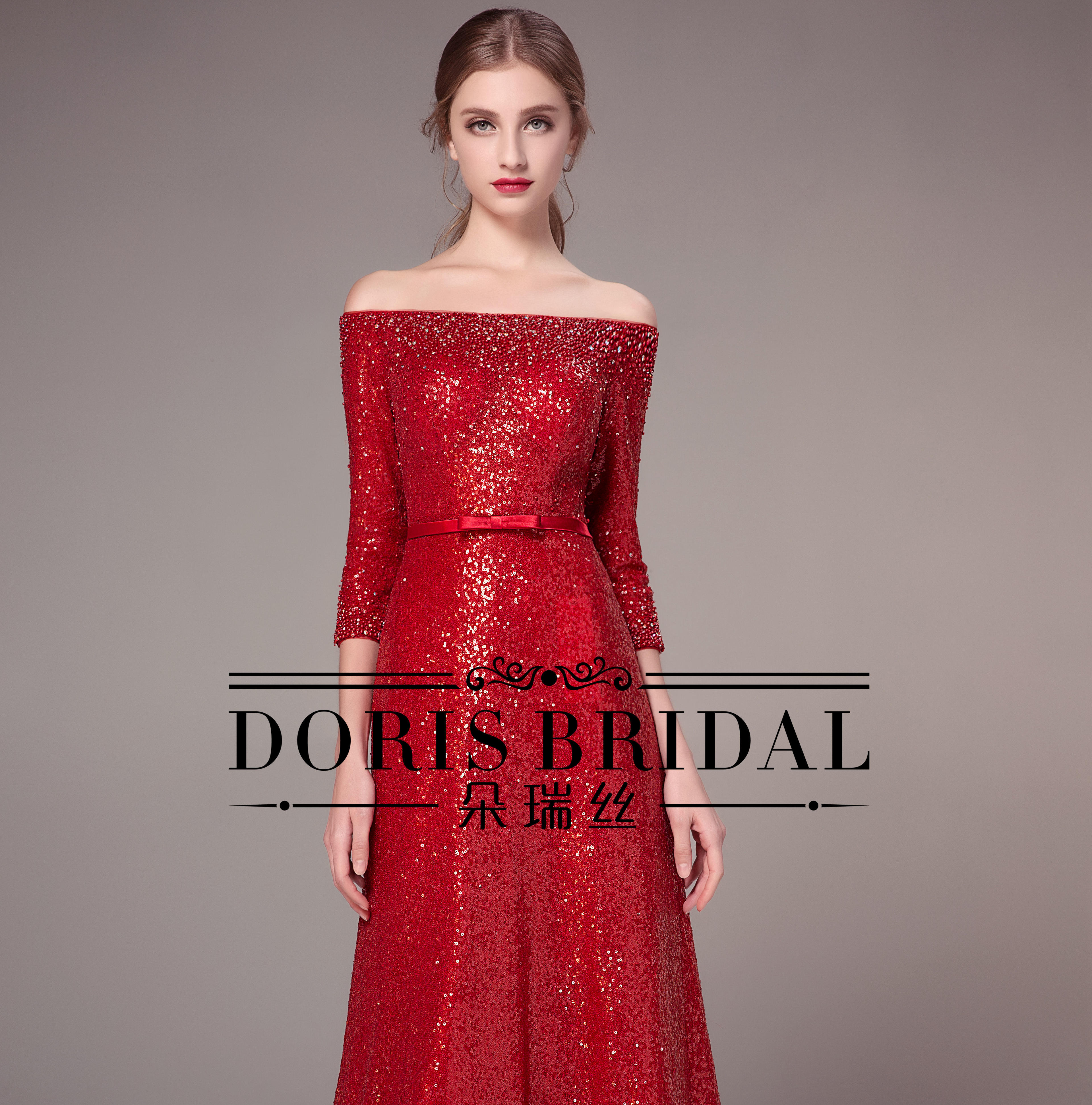 梦幻优雅系列婚纱三件套（主纱、出门纱中式、礼服）