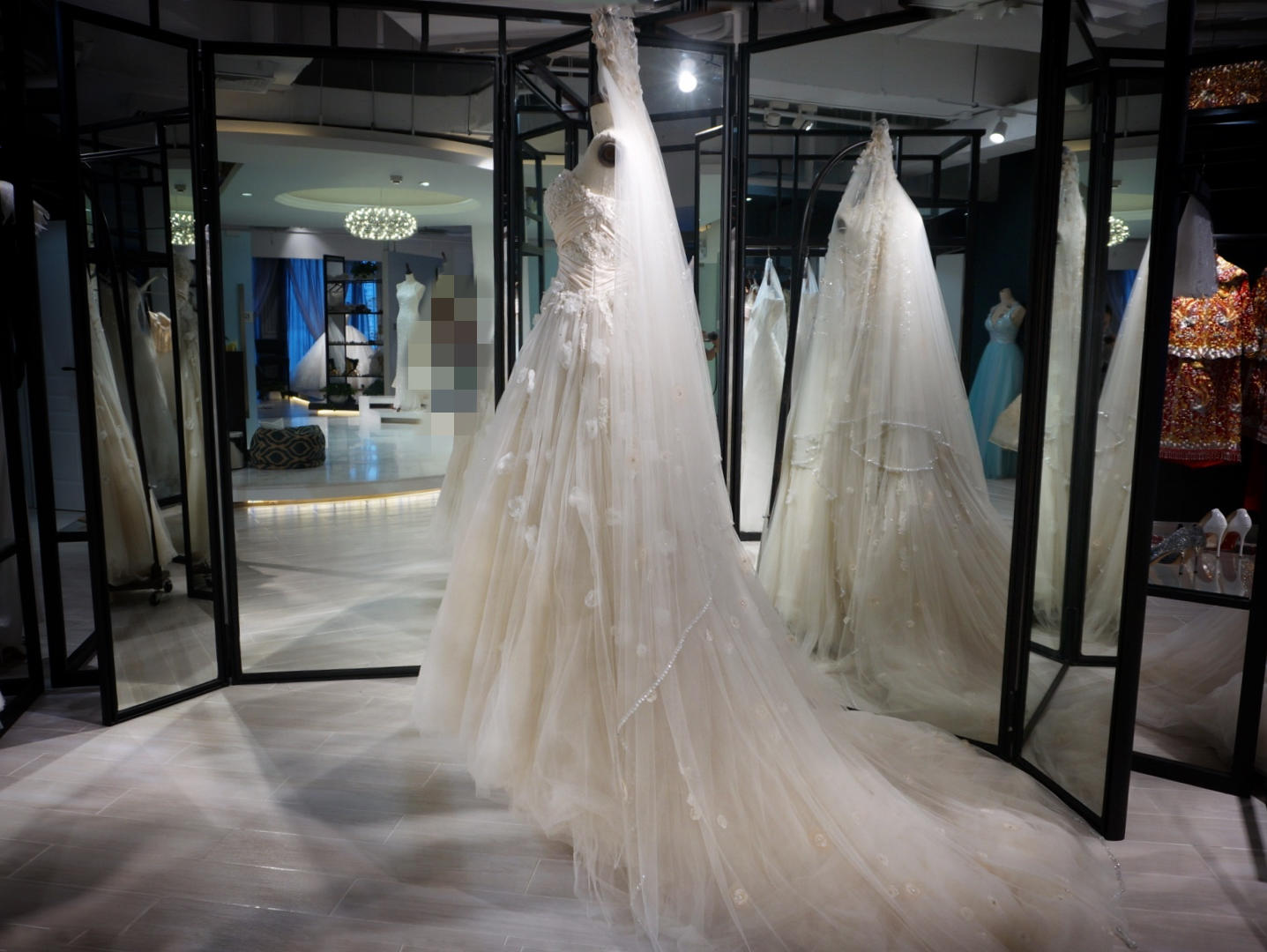  【样衣特卖】单品   梦幻公主纱超长大拖赠头纱