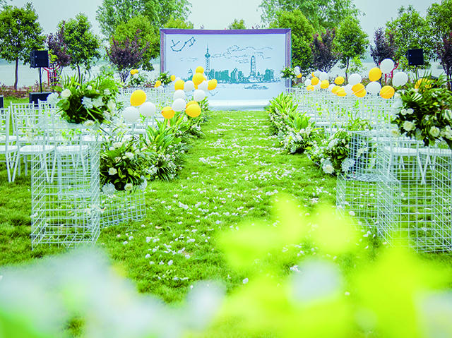 特色草坪婚礼－淮阳草坪场地　微风袭袭　临湖而起