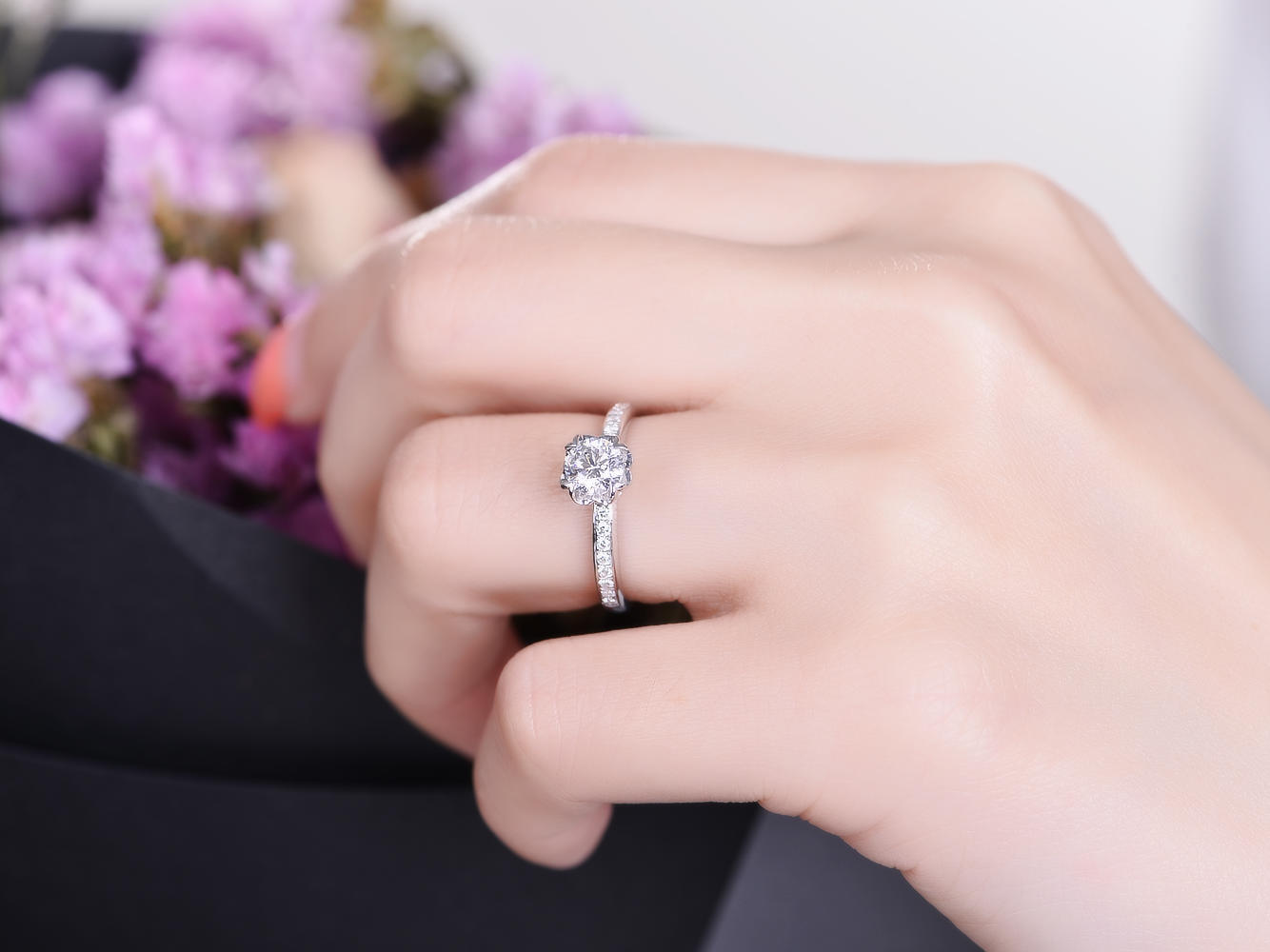 钻戒定制 30分 D色 VVs净度