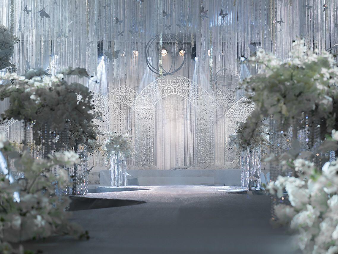 【玉祥婚礼】高级白灰色，Jewel