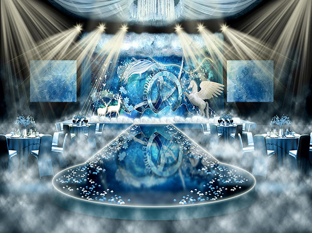 【柒月婚礼】蓝色星空主题婚礼