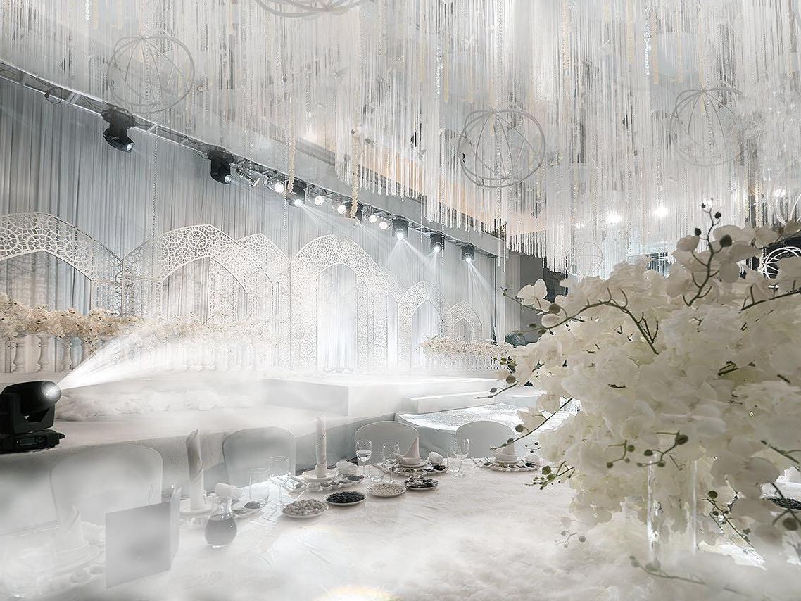 【玉祥婚礼】高级白灰色，Jewel