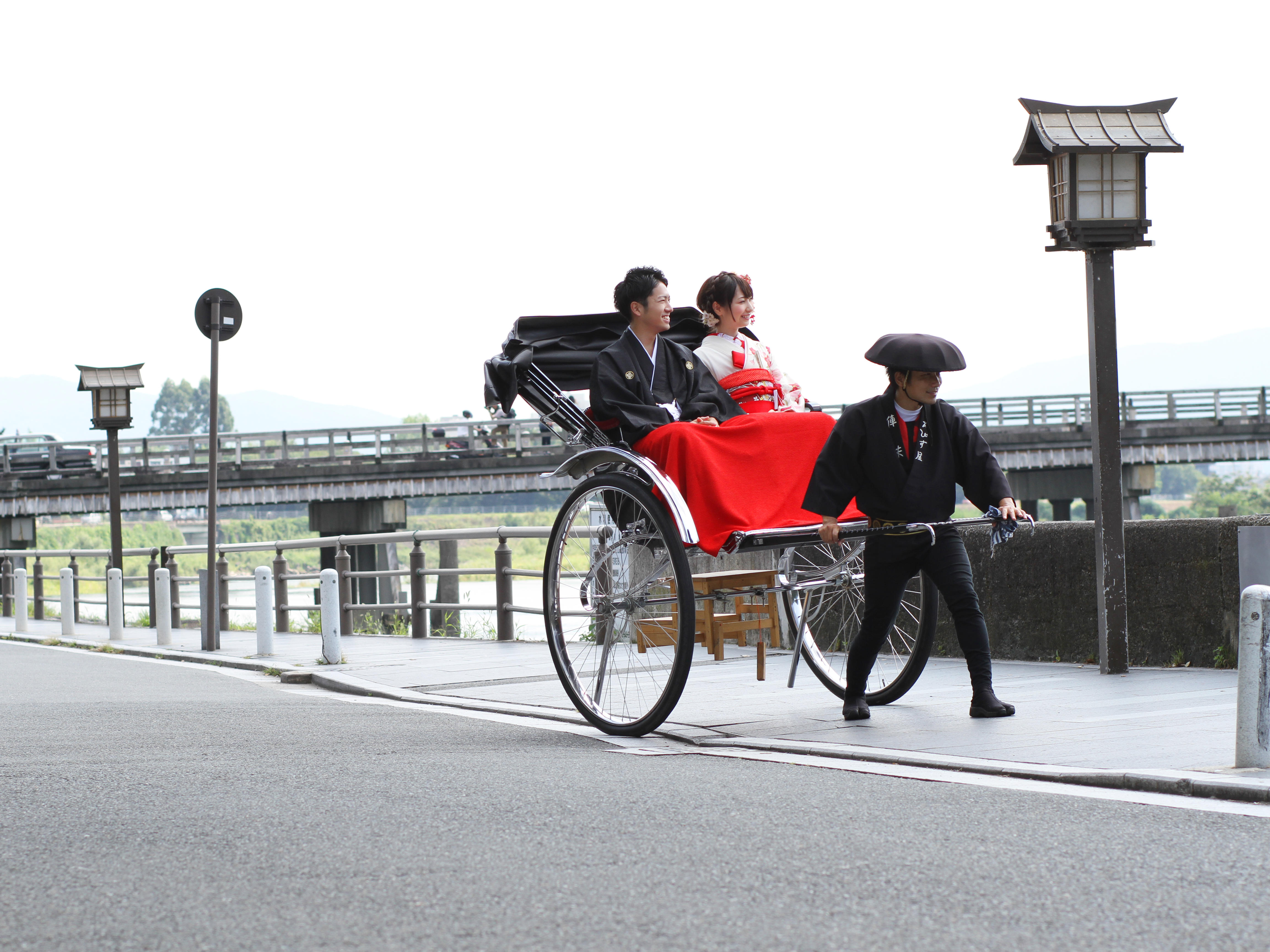 京都岚山人力车周游日本旅拍婚纱照