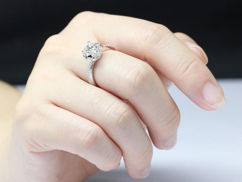 特际定制结婚钻石钻戒女婚戒30分定制款-永垂