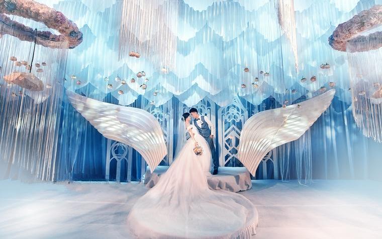 贵族婚礼策划-淡蓝色唯美梦幻婚礼《FLY》