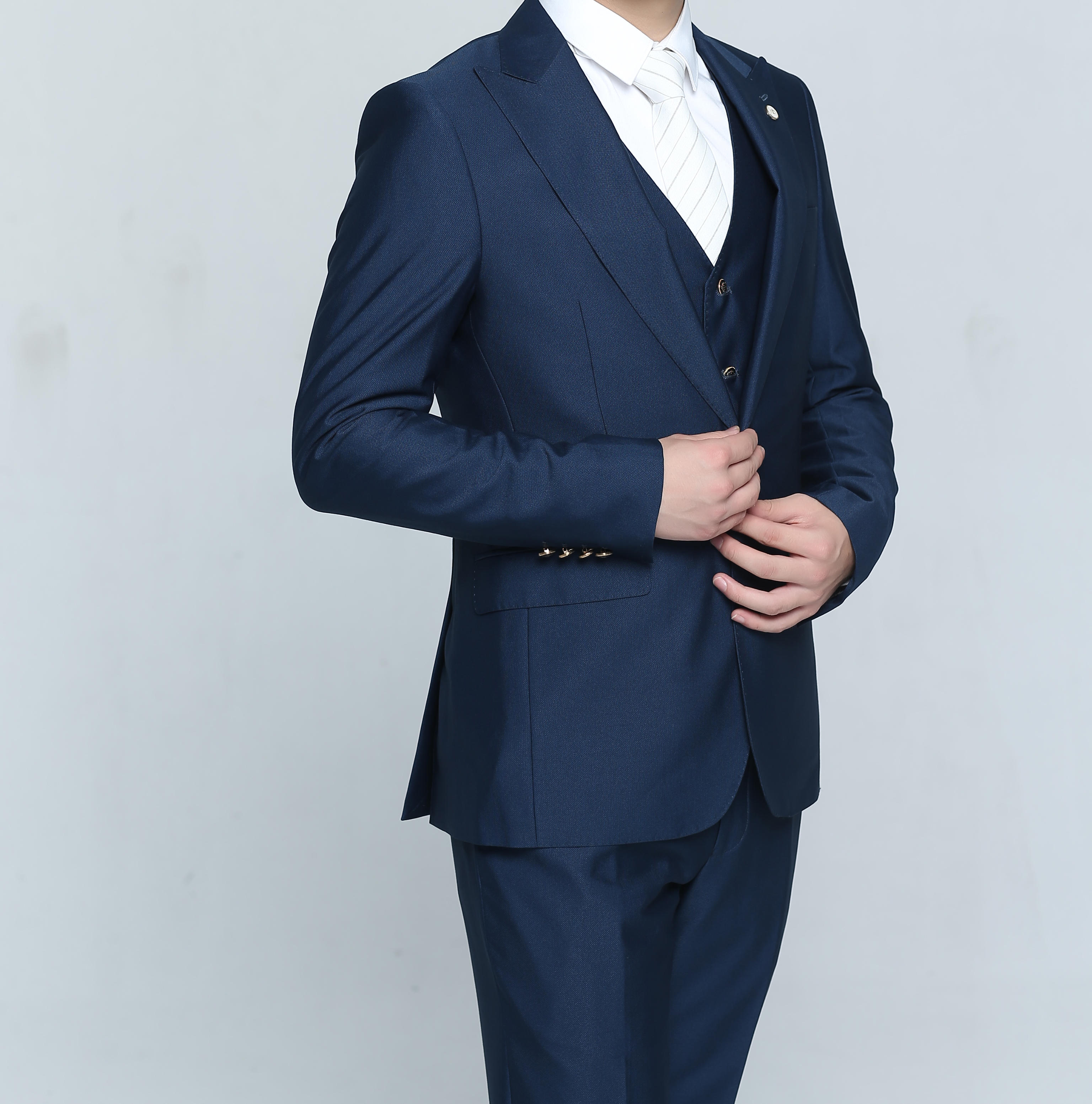 超高性价比西装三件套  结婚年会司仪主持西装