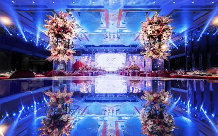 【喜帖街】从镜面地毯走出来的紫色梦幻花海婚礼