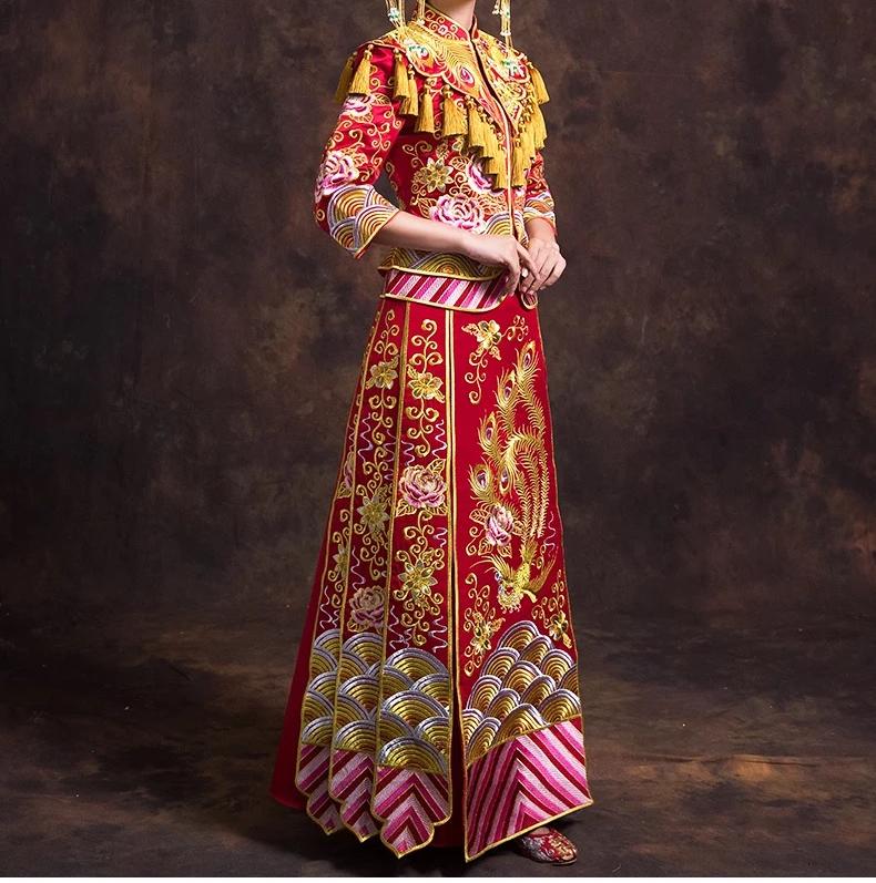 维诺婚纱【重手工精致系列】 中式嫁衣龙凤褂