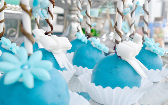 海的样子—蓝色唯美主题婚礼甜品台