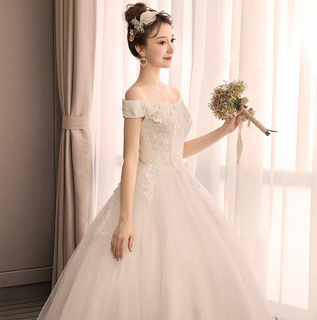 【特惠单品婚纱推荐】齐地婚纱一件