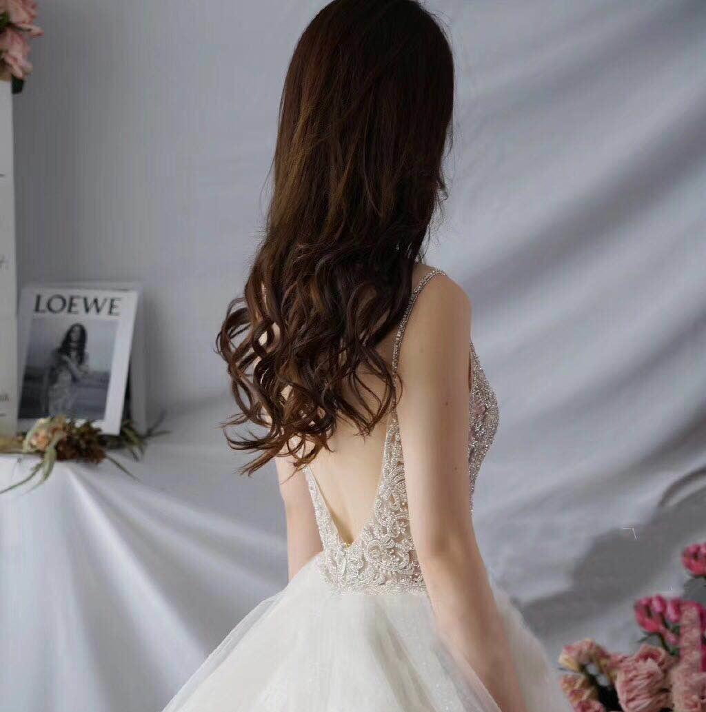 美熙婚纱--长拖尾（最新款）+秀禾+礼服三件套