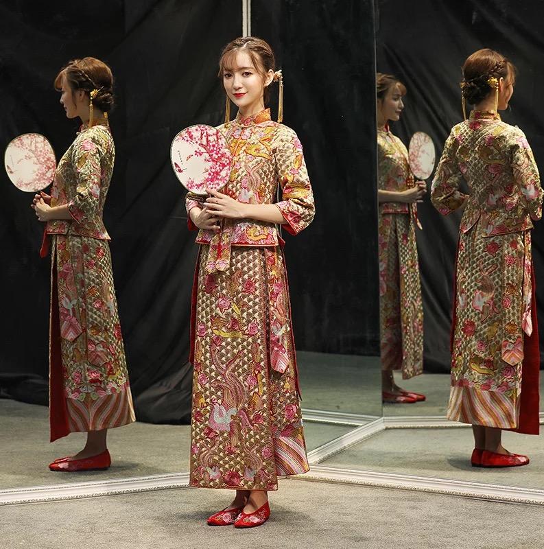 高端中式男女婚服，绣禾或龙凤褂全店通选