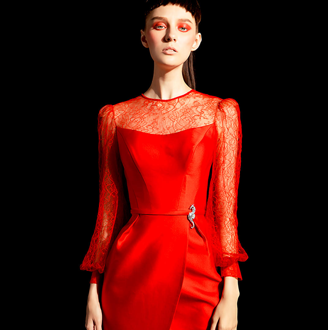 ONLYLOVE RED单品显瘦礼服一件