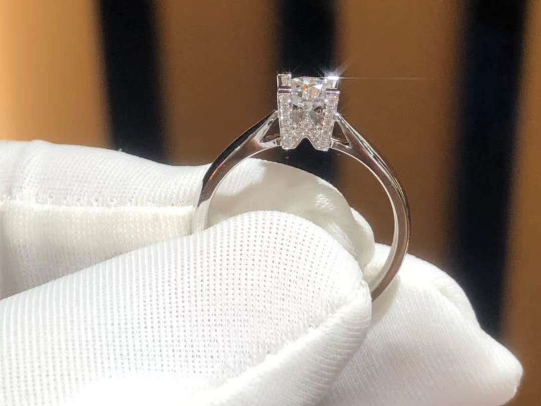 钻戒定制 40分女戒 个性定制 姓名字母款定制