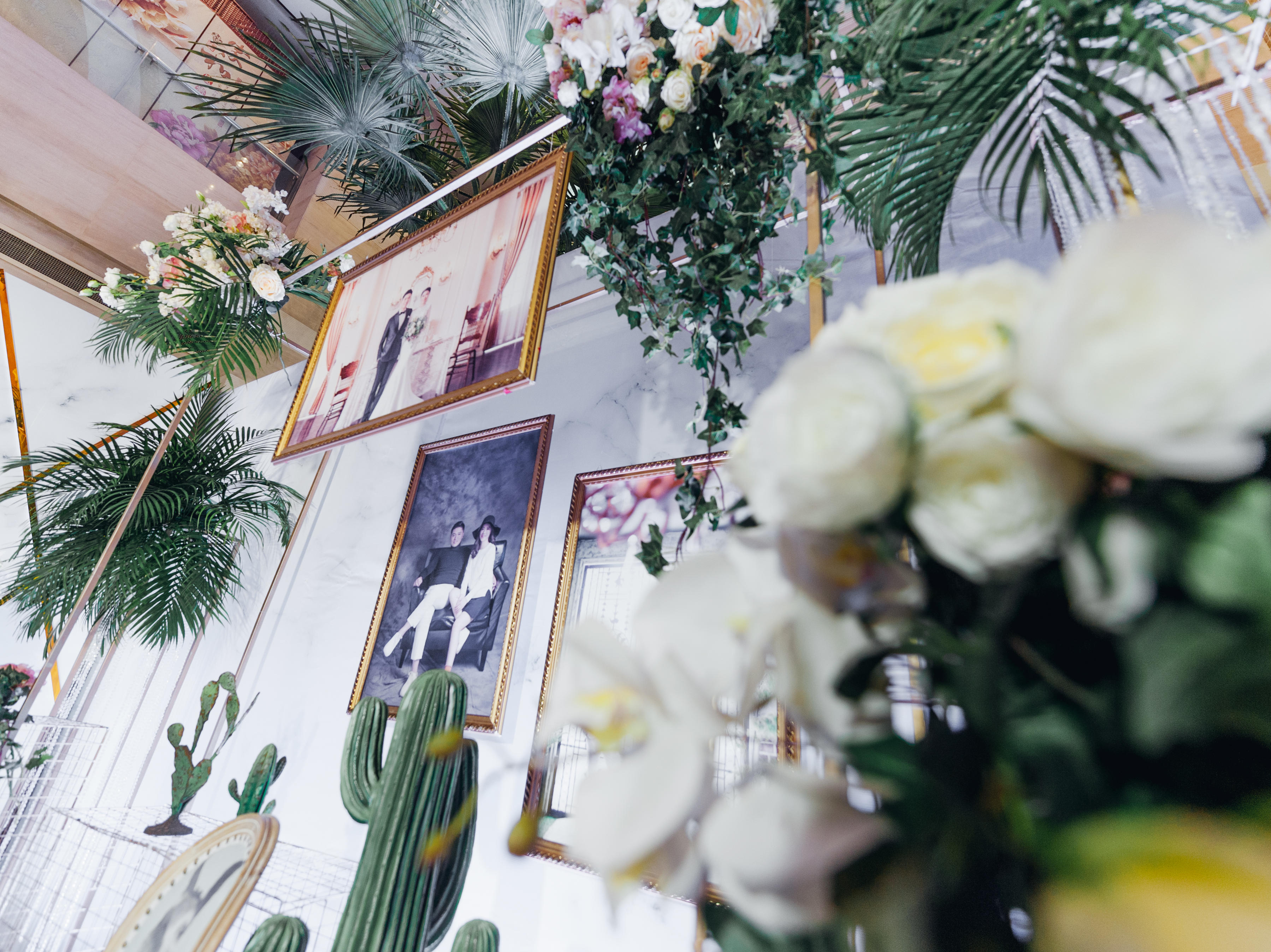 【花好月圆】大理石 小清新风 白绿 简约