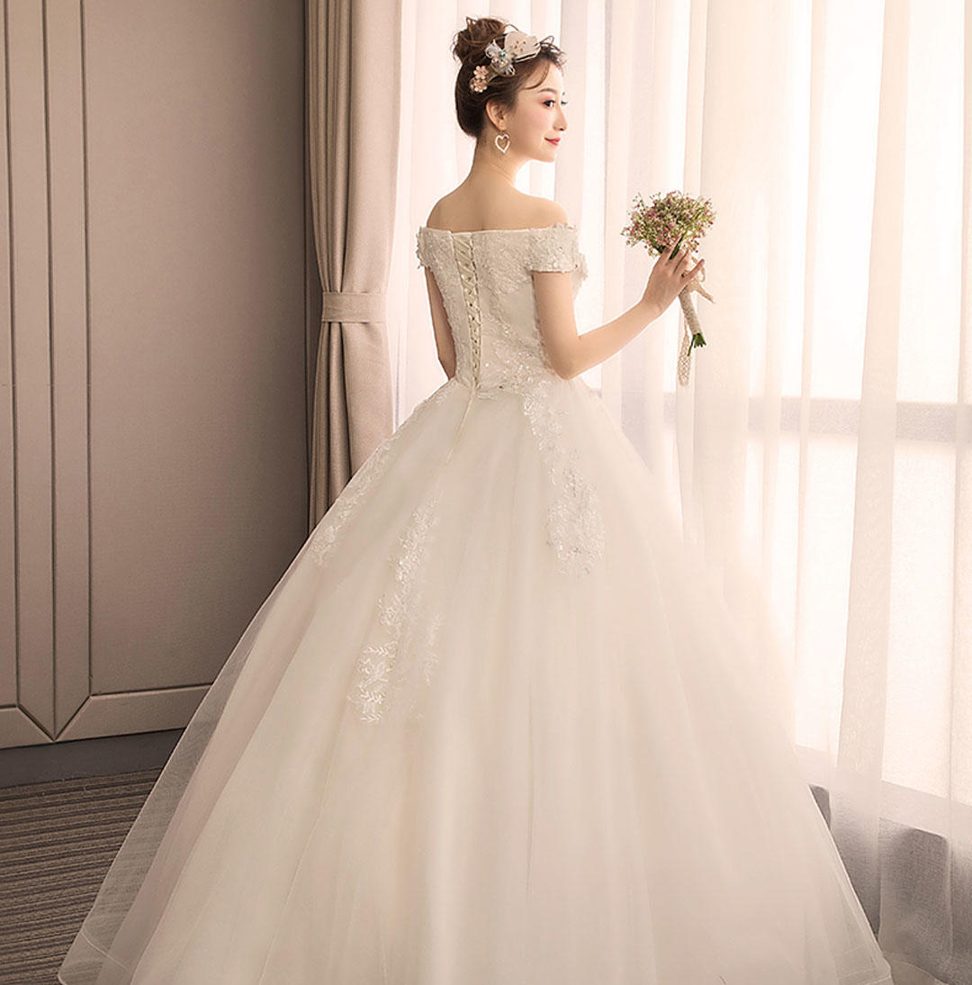 【特惠单品婚纱推荐】齐地婚纱一件