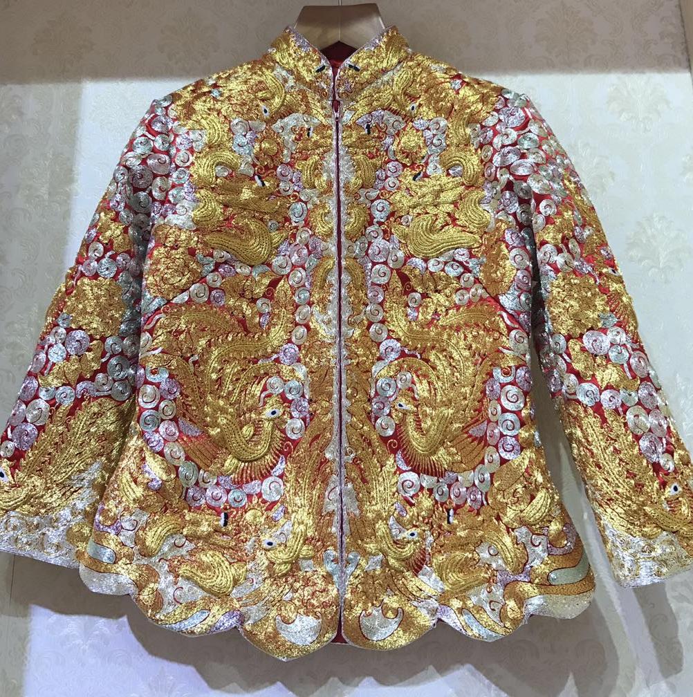 【禧福】租凭高端妈妈款旗袍+纯手工龙凤褂（褂后）