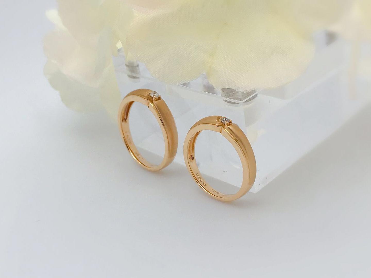 GR—美妙人生 玫瑰金对戒 