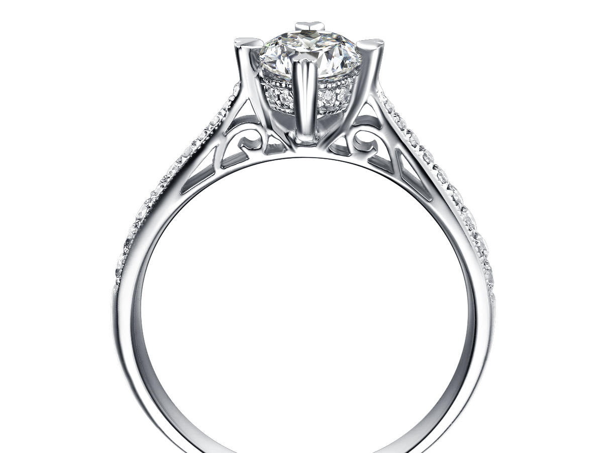 钻戒定制 30分主石 H色 vs净度