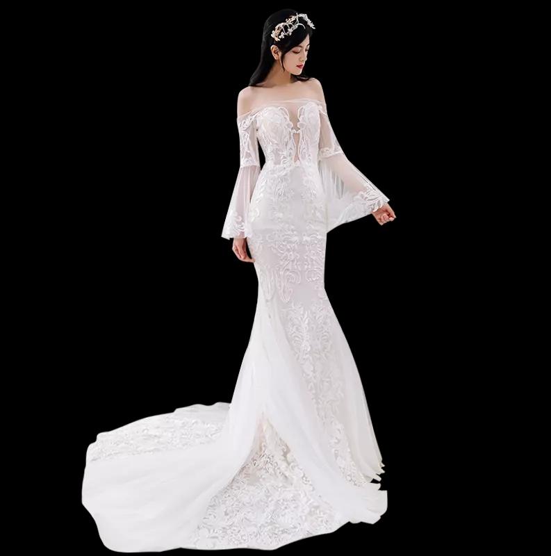 梦幻璀璨鱼尾裙摆系列7件套