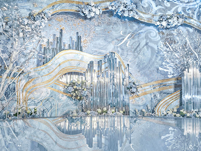 WONDERFUL DAYS.银蓝色水墨大理石纹