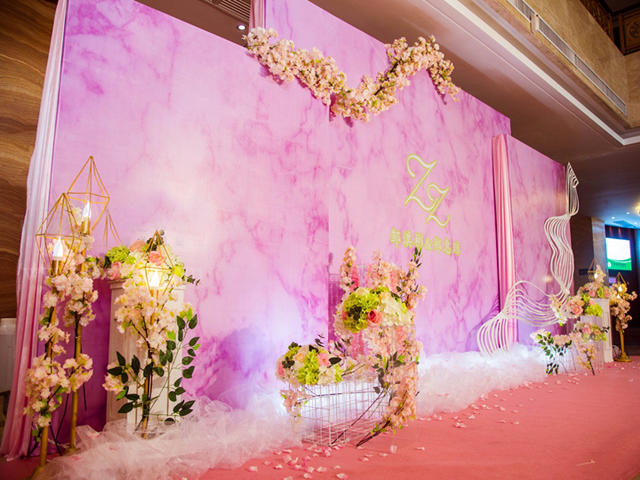 莆田本地婚庆服务粉色婚礼布置套餐