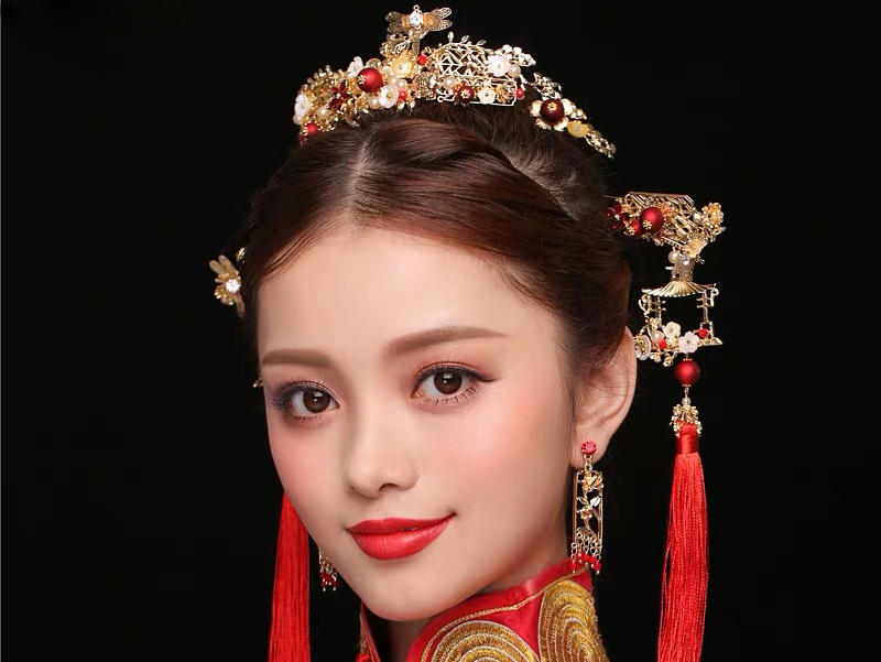 【菲度热销】资深化妆师市内新娘早妆包头饰可试妆