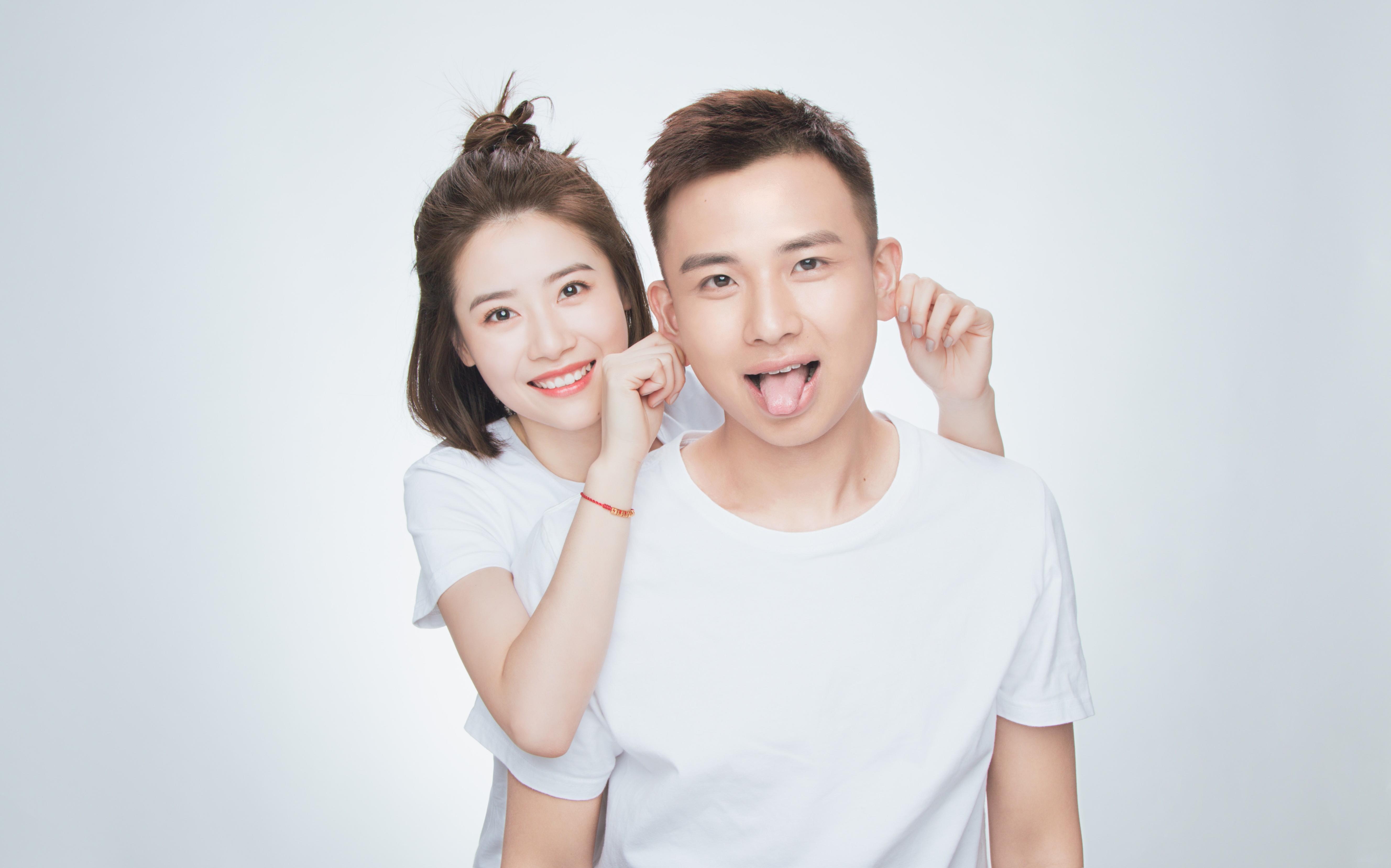 天真蓝 亲密照 双人合影