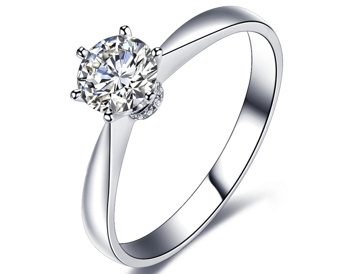 钻戒定制 50分 H色 GIA证书