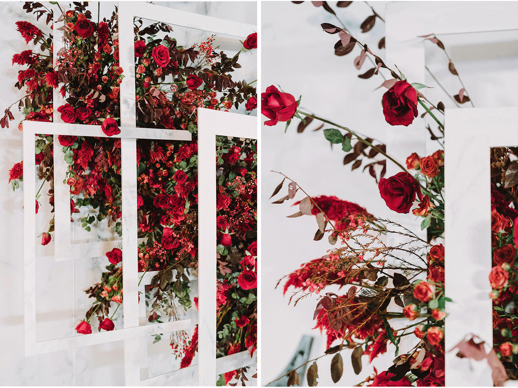 【大理石撞色系】白色搭红简约系