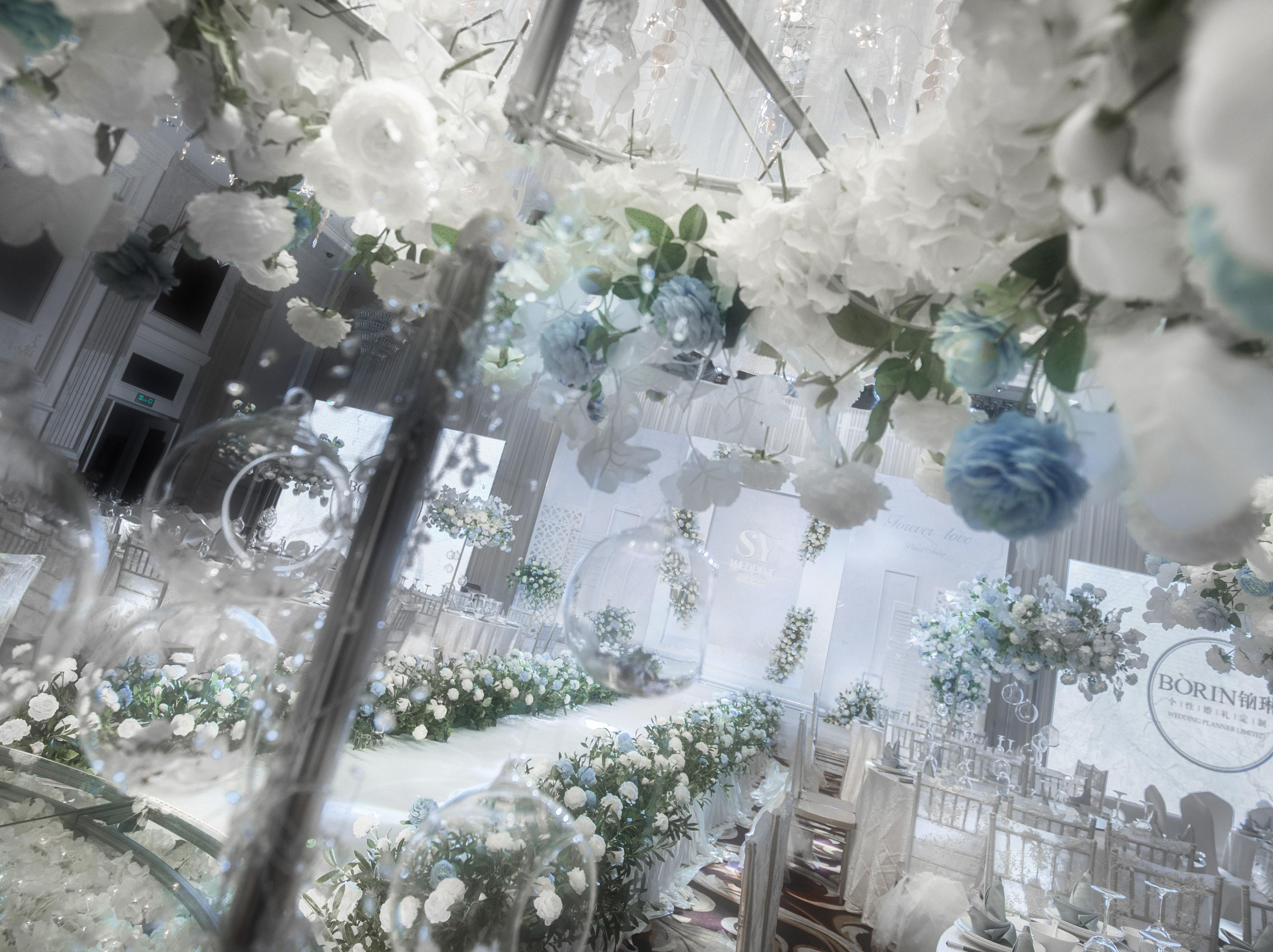 [铂琳婚礼]清新素雅淡蓝色主题定制婚礼