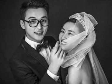 南京婚纱摄影简约韩式内景婚纱照南京纪绪摄影工作室