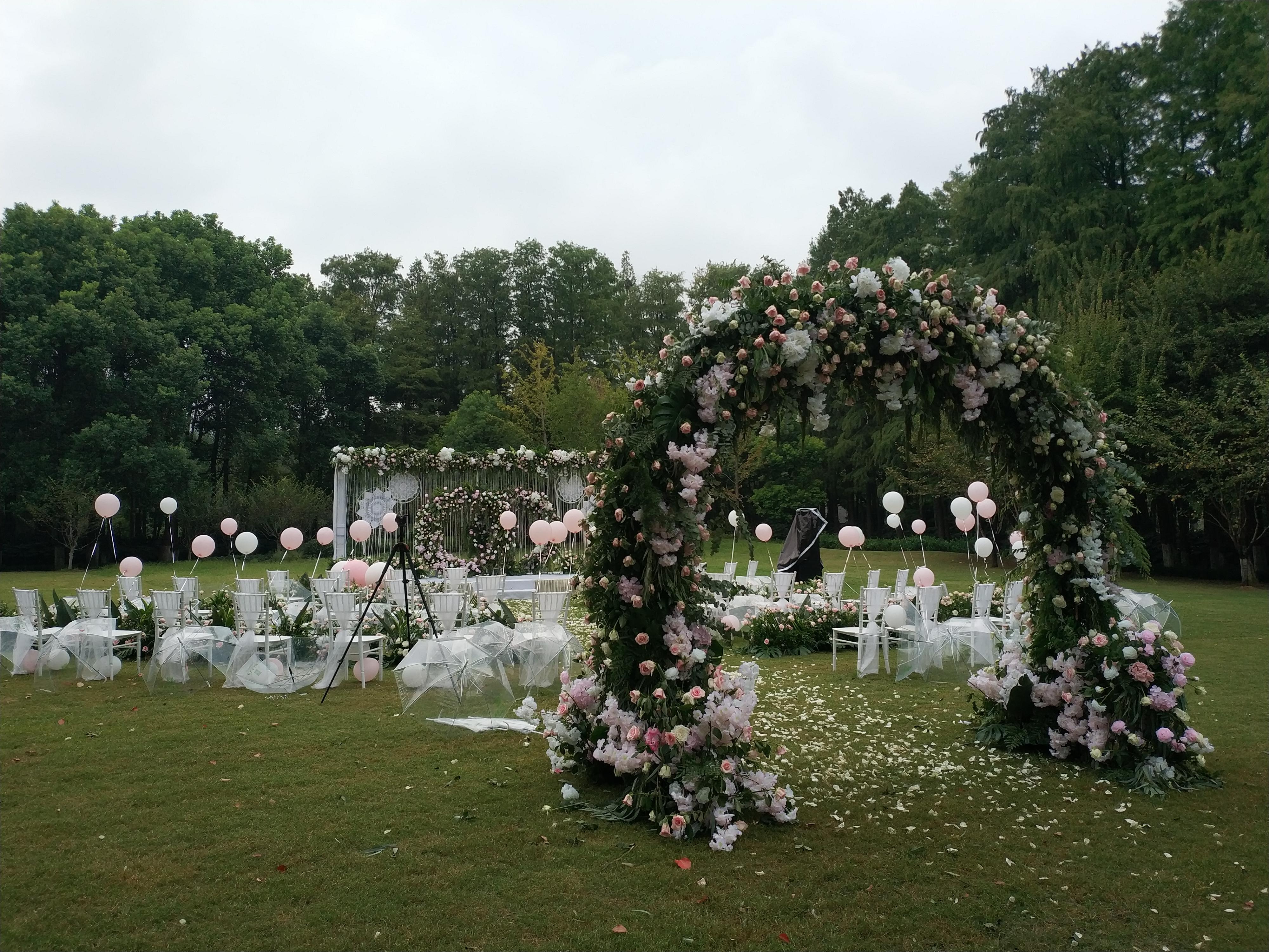 婚禮花藝森系風，粉色系，小清新
