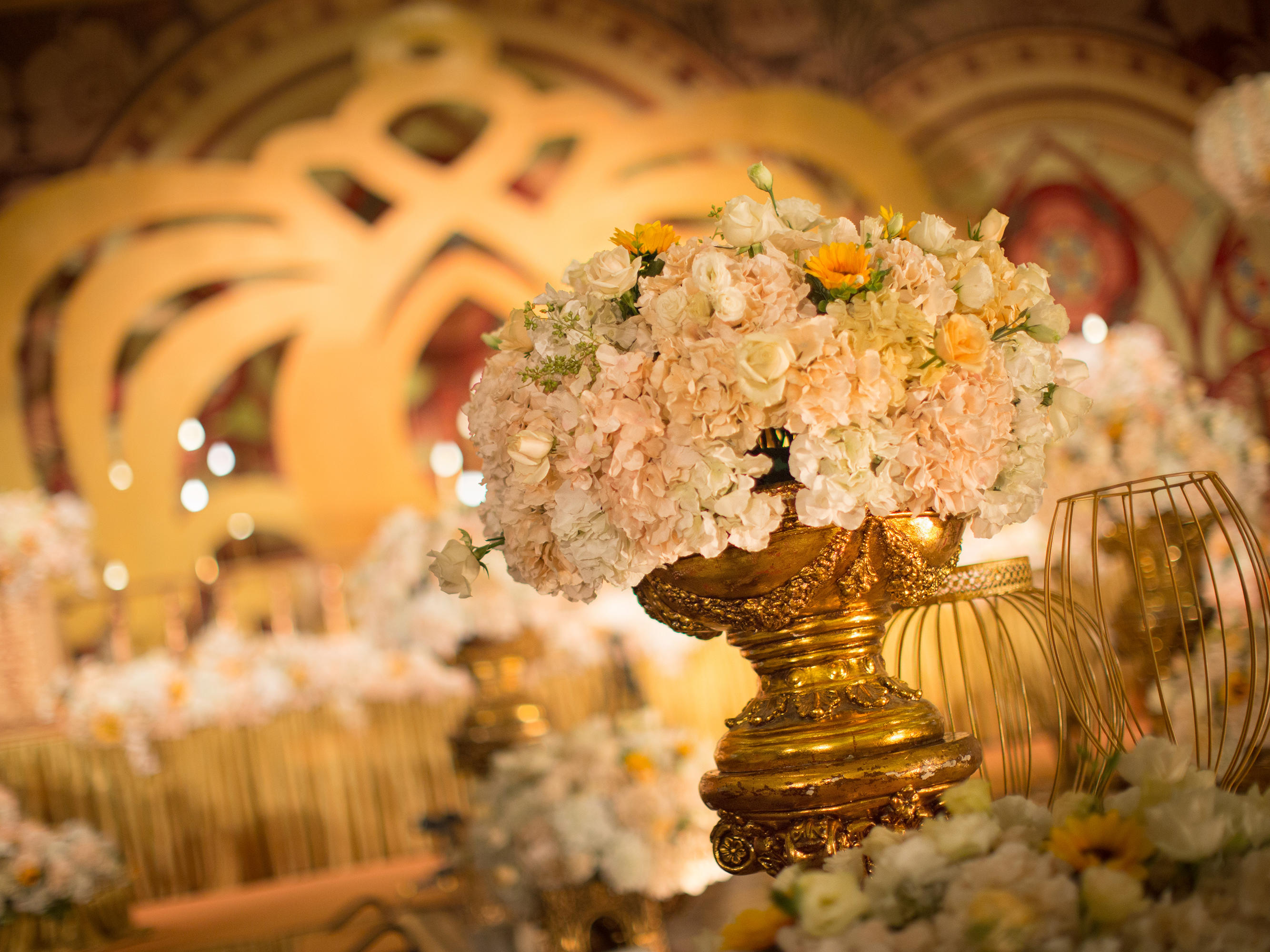 【曼薇蜜婚礼】奢华浪漫金色系主题婚礼定制
