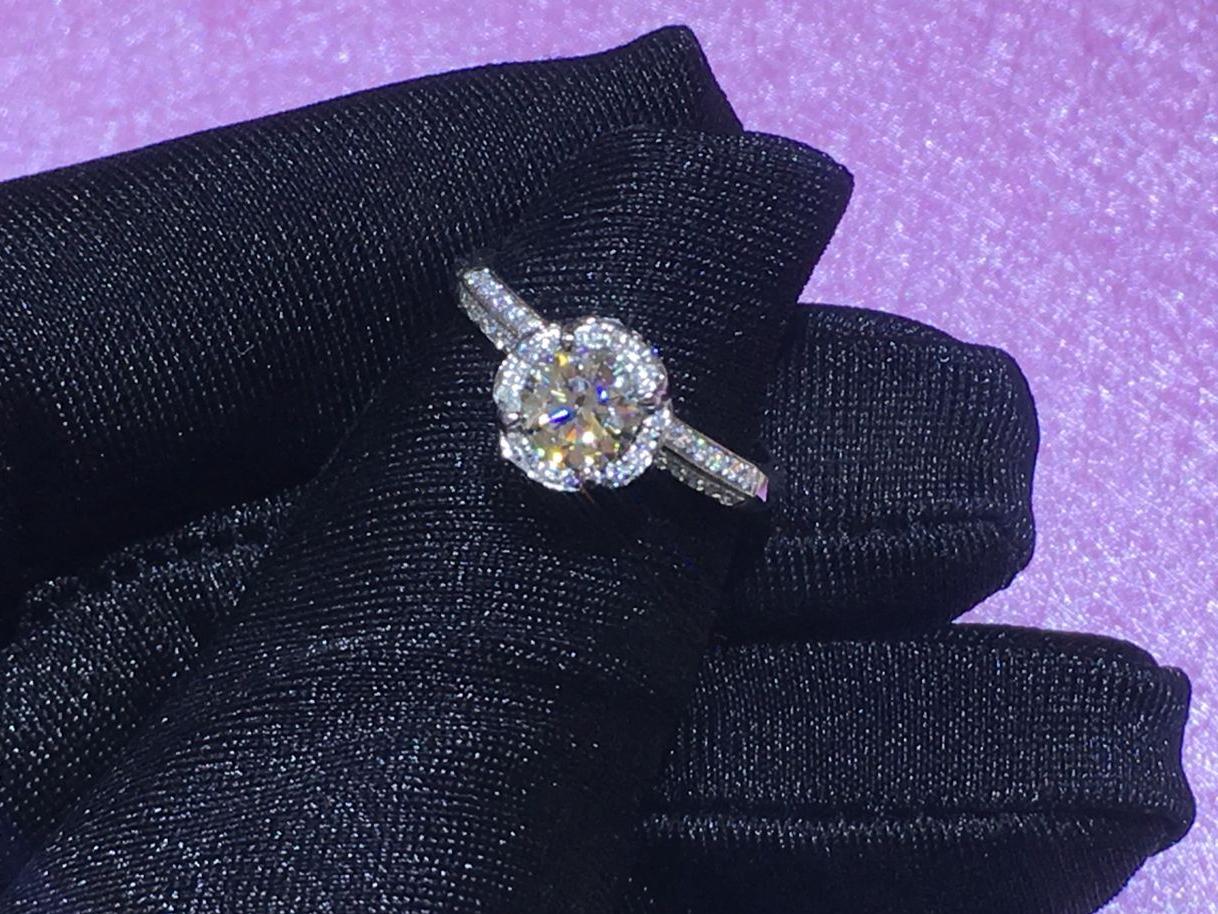鸳鸯金楼-爱的祝福60分钻戒定制求婚结婚订婚戒