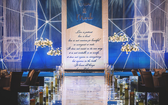 低调内敛气质新娘首选浪漫蓝色主题