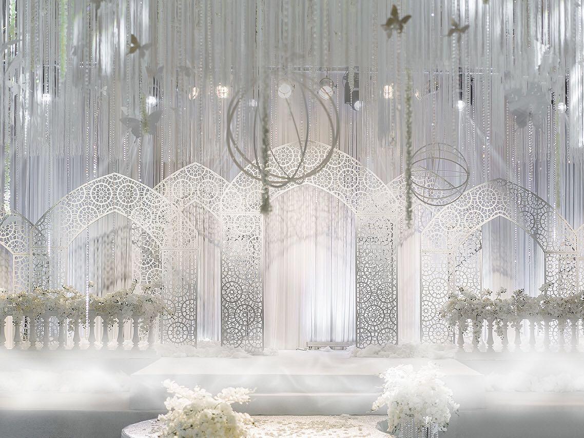 【玉祥婚礼】高级白灰色，Jewel